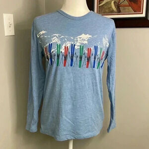 Crewcuts long sleeved T-shirt skies winter mountains GUC size XL 14/16